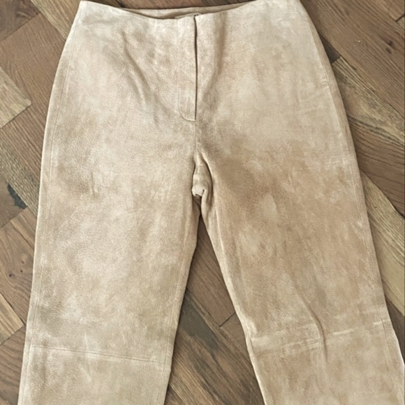 APOSTROPHE 100% Leather Lined   Pants size 6  Inseam 30' Tan Color - Picture 5 of 6